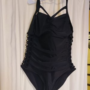 Brand new 1-piece plus size black swimsuit